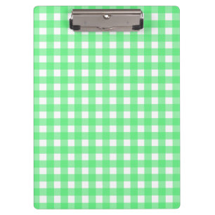 Green Gingham Klemmbrett