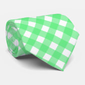 Green Gingham Krawatte (Gerollt)