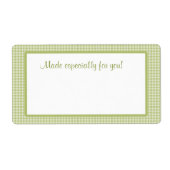 Green Gingham Label (Vorne)