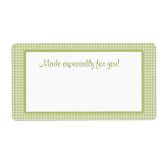 Green Gingham Label
