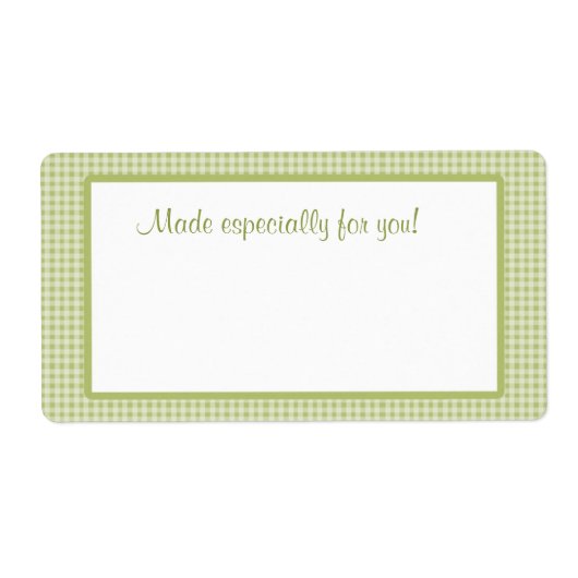 Green Gingham Label (Vorne)