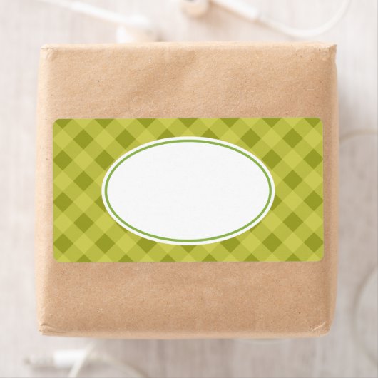 Green Gingham Labels (Insitu)