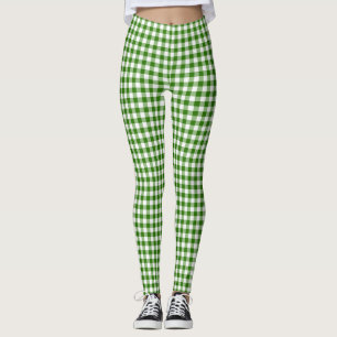 Green Gingham Leggings