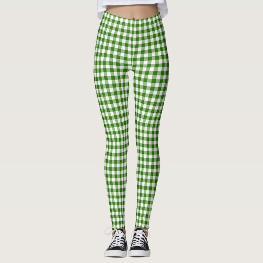 Green Gingham Leggings (Vorderseite)