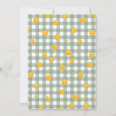 Green Gingham Lemon Picnic Kariert Dusche Einladun Einladung (Rückseite)
