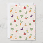 Green Gingham Little Sprout auf der Way Baby Dusch Einladung (Rückseite)