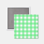 Green Gingham Magnet (Vorderseite/Rückseite)