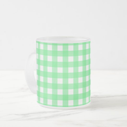 Green Gingham Mattglastasse (Vorderseite Links)