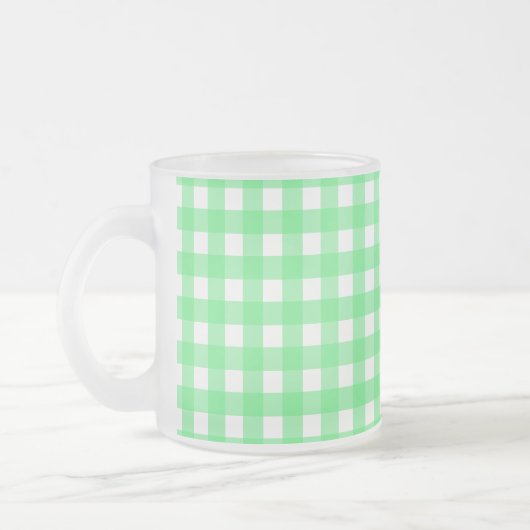 Green Gingham Mattglastasse (Links)