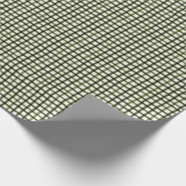 Green Gingham Modern Christmas Wrap Geschenkpapier