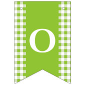 Green Gingham Monogram Picnunting Banner (Dritte Fahne)
