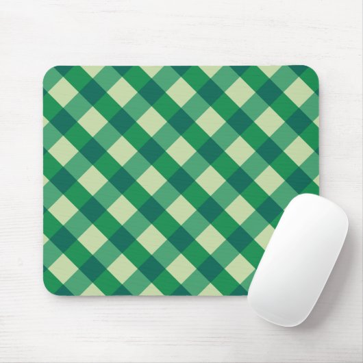Green Gingham Mousepad (Mit Mouse)