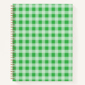 Green Gingham Notebook Notizblock (Vorderseite)