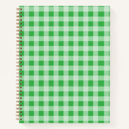 Green Gingham Notebook Notizblock