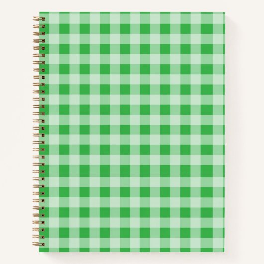Green Gingham Notebook Notizblock (Vorderseite)