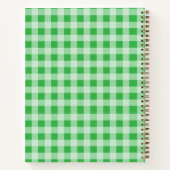 Green Gingham Notebook Notizblock (Rückseite)