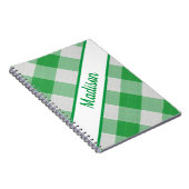 Green Gingham Notizblock (Rechte Seite)