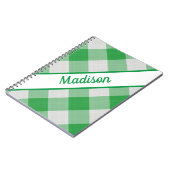 Green Gingham Notizblock (Linke Seite)