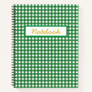 Green Gingham Notizblock