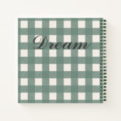 Green Gingham Notizblock (Rückseite)