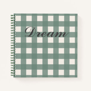 Green Gingham Notizblock