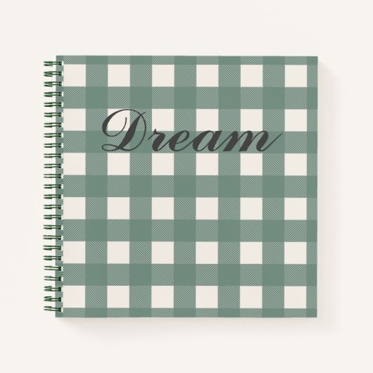 Green Gingham Notizblock (Vorderseite)