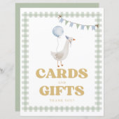 Green Gingham One Albern Goose Cards and Gifts Sig (Vorne/Hinten)