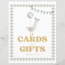 Green Gingham One Albern Goose Cards and Gifts Sig
