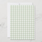 Green Gingham One Silly Goose Birthday Invitation Einladung (Rückseite)
