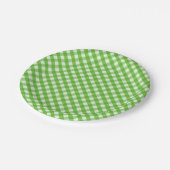 Green Gingham Pappteller (Schrägansicht)