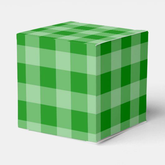 Green Gingham Pattern Geschenkschachtel (Rückseite)