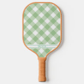 Green Gingham Pickleball Paddle (Vorderseite)