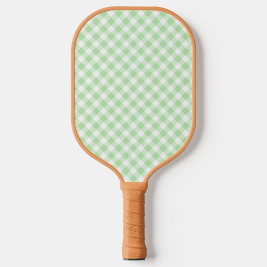 Green Gingham Pickleball Paddle-The Preppy Piece Pickleball Schläger (Vorderseite)