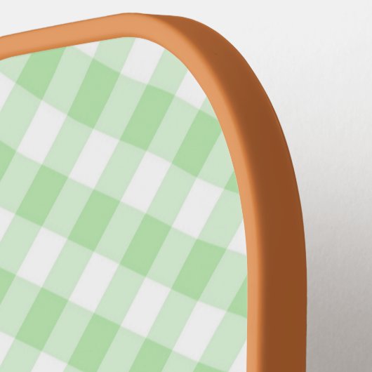 Green Gingham Pickleball Paddle-The Preppy Piece Pickleball Schläger (Linke Seite)