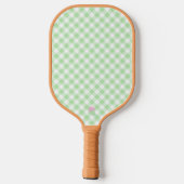 Green Gingham Pickleball Paddle-The Preppy Piece Pickleball Schläger (Rückseite)