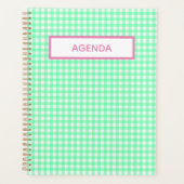 Green Gingham Planner Planer (Vorderseite)