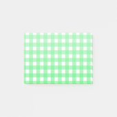 Green Gingham Post-it Klebezettel (Vorderseite)