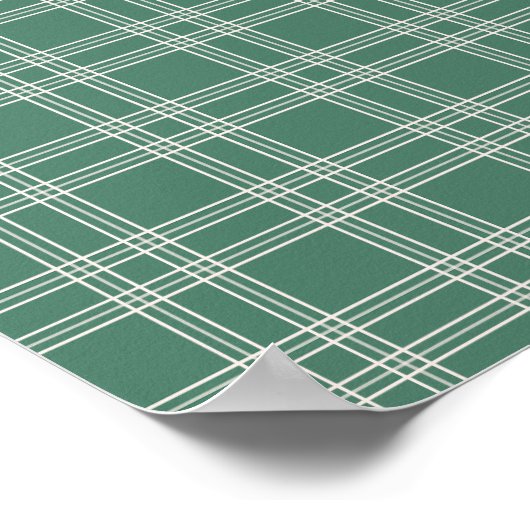 Green Gingham Poster (Ecke)