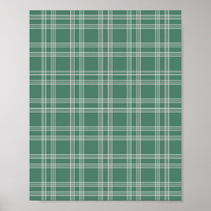 Green Gingham Poster