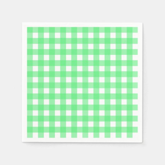 Green Gingham Serviette (Vorderseite)