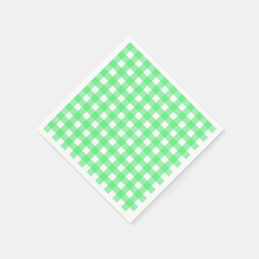 Green Gingham Serviette (Ecke)