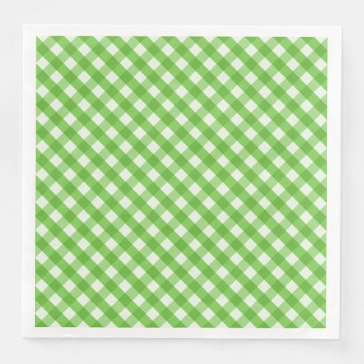 Green Gingham Serviette (Vorderseite)