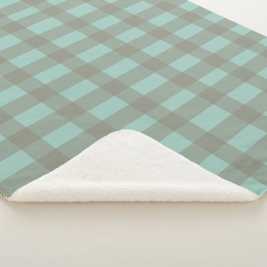 Green Gingham Sherpadecke (3/4)