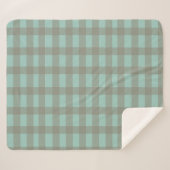 Green Gingham Sherpadecke (Vorderseite (Horizontal))