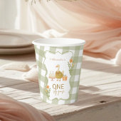  Green Gingham Silly Goose 1st Birthday Pappbecher