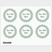 Green Gingham Sticker (Blatt)
