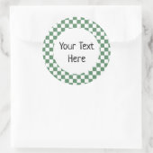 Green Gingham Sticker (Tasche)
