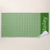 Green Gingham Strandtuch (Vorderseite)