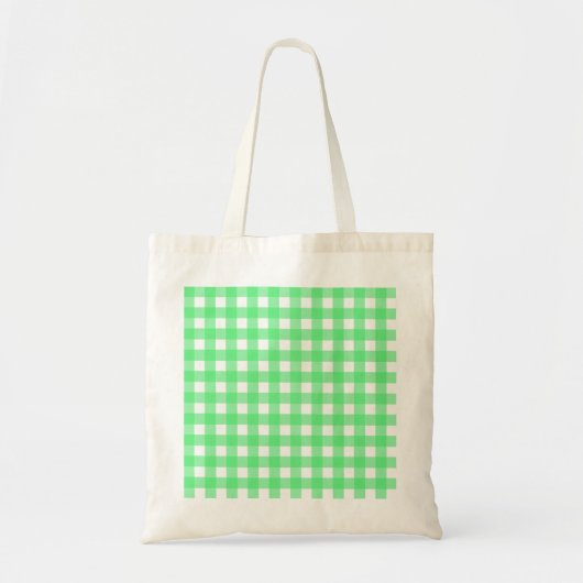 Green Gingham Tragetasche (Vorne)