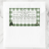 Green Gingham Trees Weihnachtskekse Mix Labels Rechteckiger Aufkleber (Tasche)